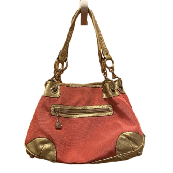 Kathy Van Zeeland Handbags - Kathy Van Zeeland Pink and Gold Shoulder Bag
